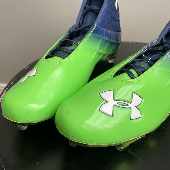 Under Armour Team Highlight MC Men US 15 Blue Green Cleats 1237036-414 NEW - Picture 4 of 11